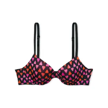 Victoria's Secret Bra Women's Black Heart Print