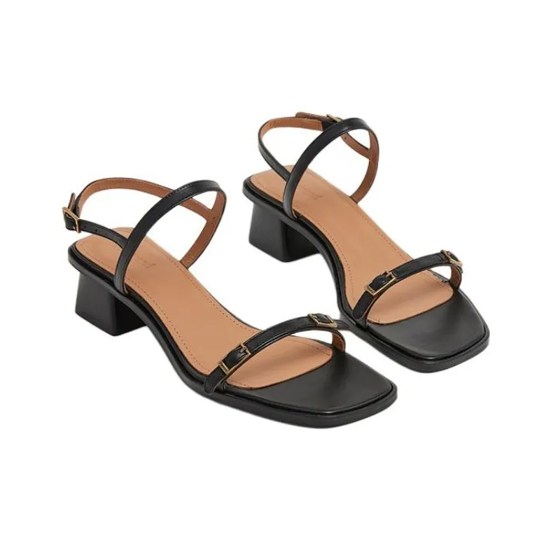 FLATTERED Strap Sandals 4.7cm Women's Black-2