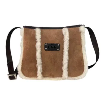 UGG Shearling Crossbody Bag Shoulder Bag Women's Chestnut