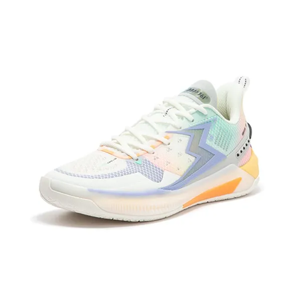 361° BIG3 5.0 Quick Basketball Shoes Unisex Low Top White/Yellow-1