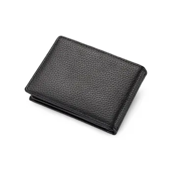 BISON DENIM Top Grain Cow Leather Card Holder Vintage Fashion Business Casual Men's