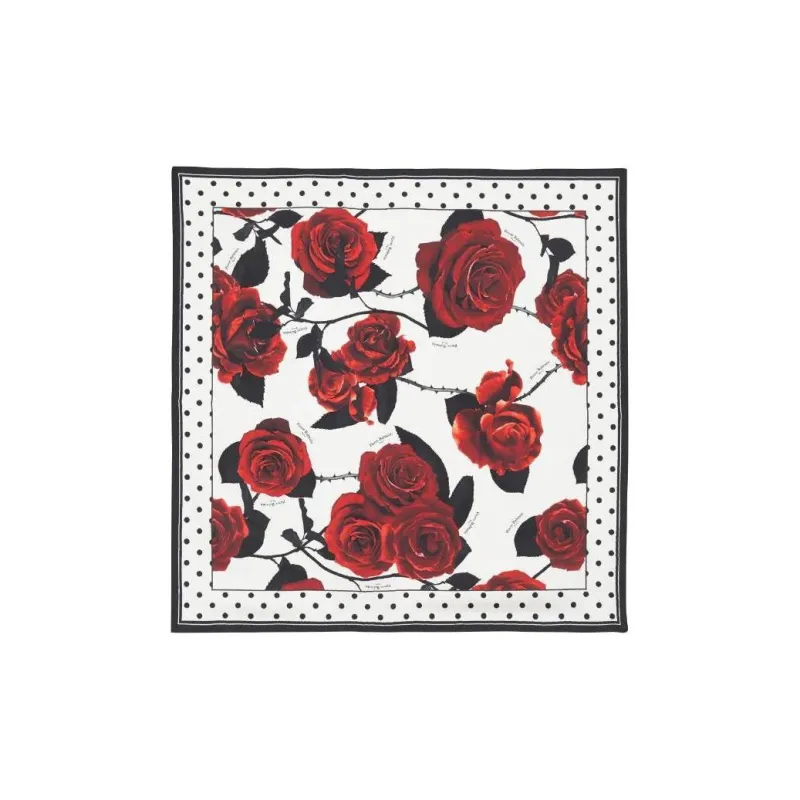 BALMAIN Roses And Polka Dot Scarf-0