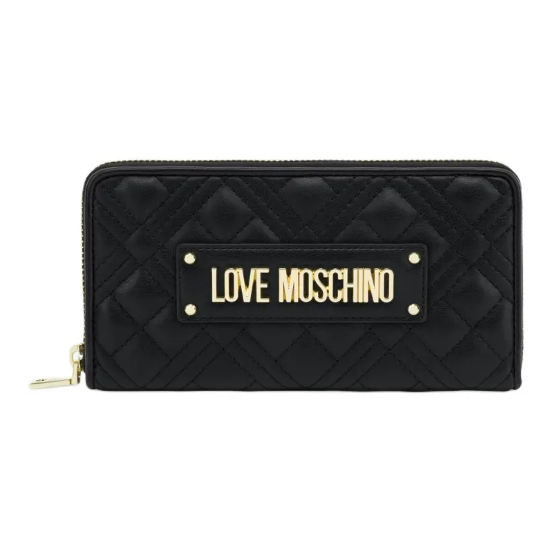 LOVE MOSCHINO Polyurethane Wallet Women's Black-0