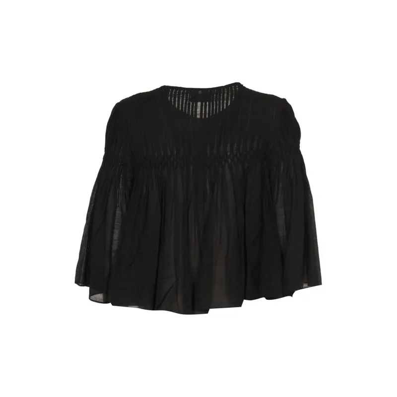 ISABEL MARANT ETOILE Axeliana Pintuck detail Blouse-1