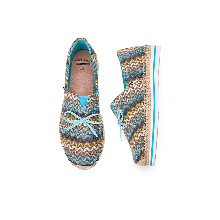 Joy&Mario Espadrilles Women's Beige/Red/Blue-19