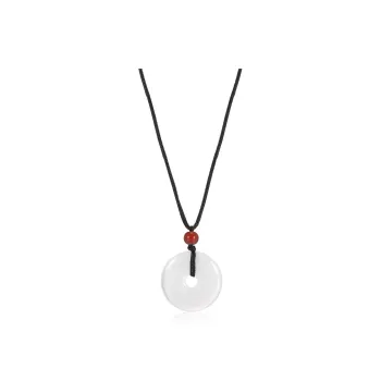 Welcome To The Treasure Chalcedony Jade Necklaces Unisex