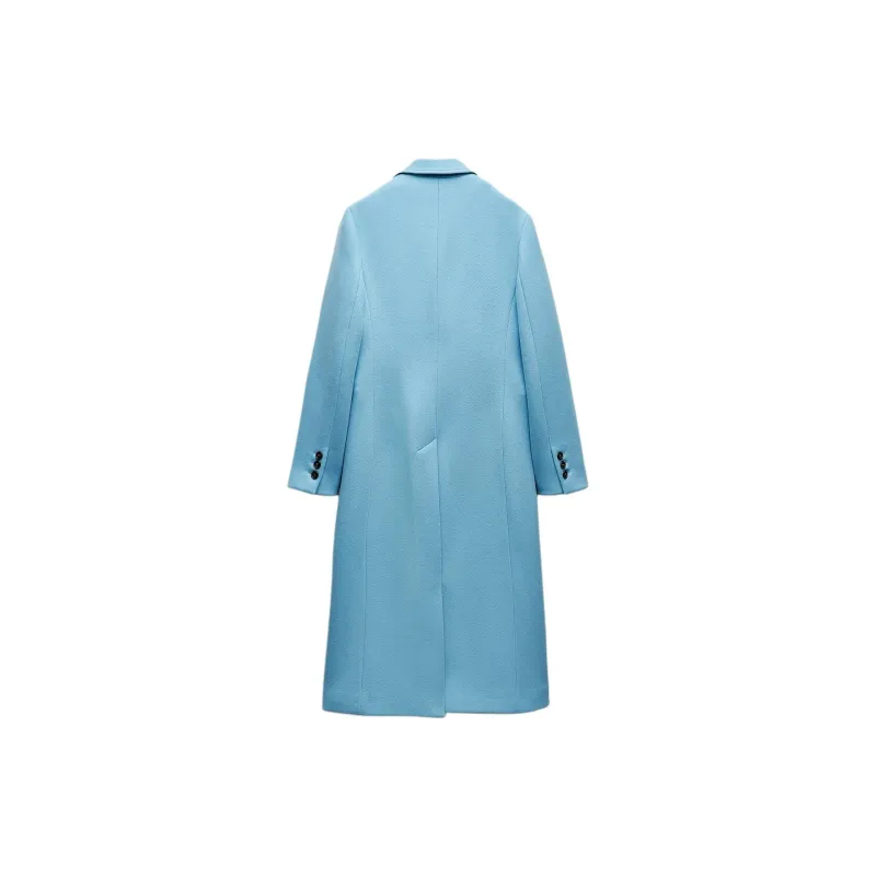 ZARA Coats Women's Sky Blue-1
