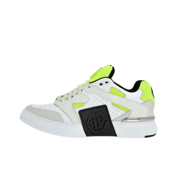 PHILIPP PLEIN Low Top Skateboard Shoes Men's White Green