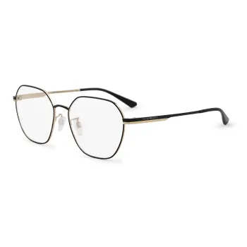 EMPORIO ARMANI Metal Irregular Shape Eyeglass Frames Women's Black