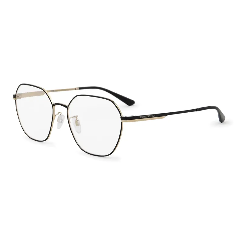 EMPORIO ARMANI Metal Irregular Shape Eyeglass Frames Women's Black-0