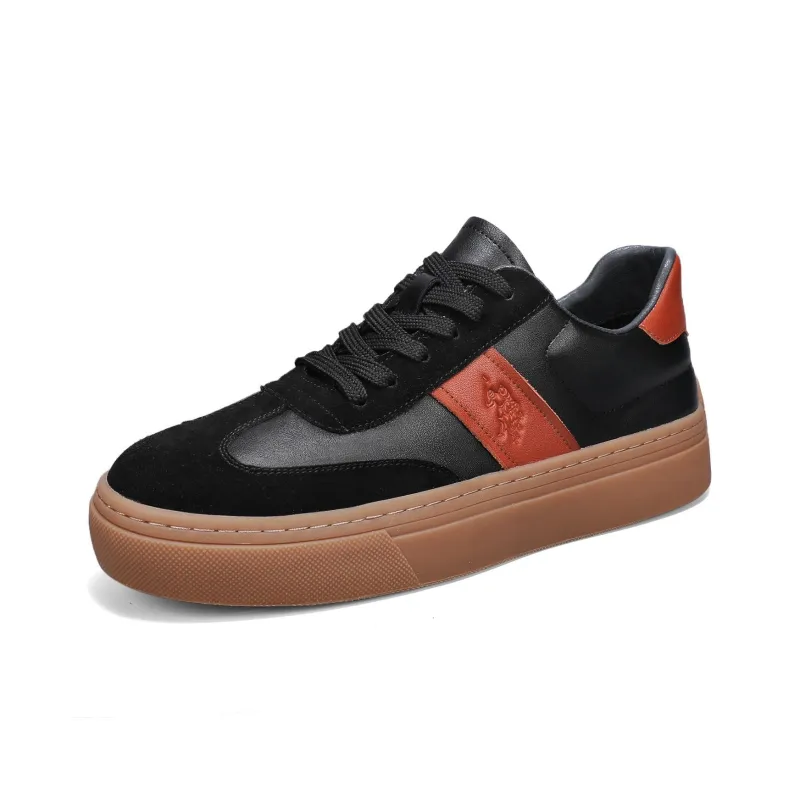 U.S. POLO ASSN. Minimalist Style German Army Trainers Height Increasing Lightweight Low Top Skateboard Shoes Men's-1