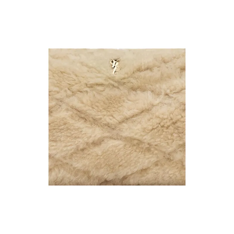 SAINT LAURENT Sade Series Shearling Cylinder Bag Shoulder Bag Handbag Shoulder Bag Women's Natural Beige-4