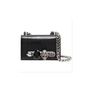 Alexander McQueen Calfskin Clutches Shoulder Bag Crossbody Bag Mini Women's Black