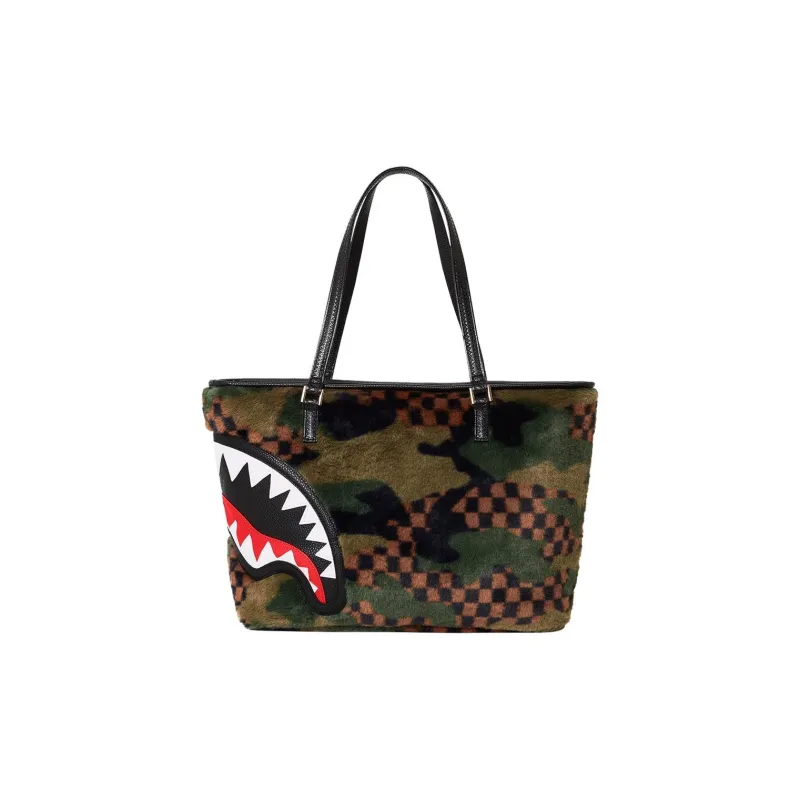 SPRAYGROUND Polyester Tote Bag Shopping Bag Handbag Shoulder Bags Unisex Black Brown-2