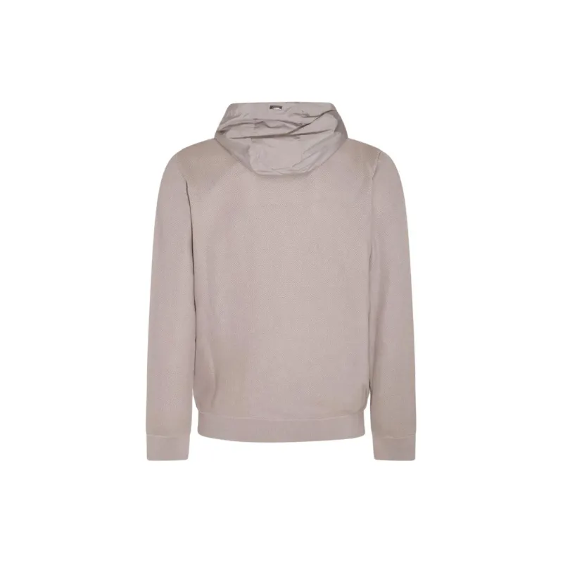 HERNO Zip Up Hooded Drawstring Jacket-1