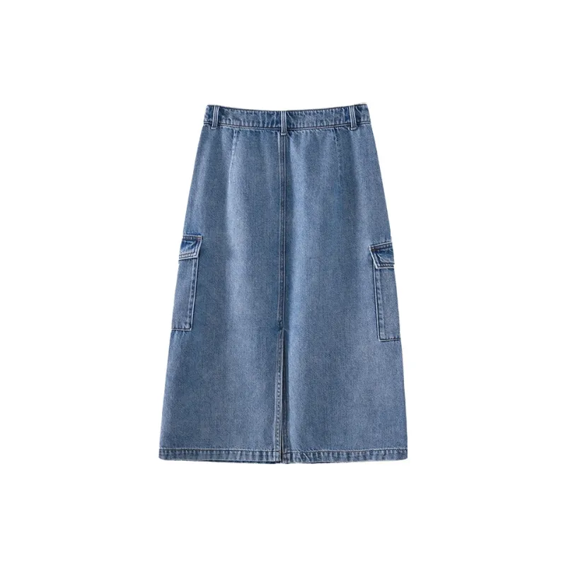 YALIDA Denim Long Skirts Women's-1