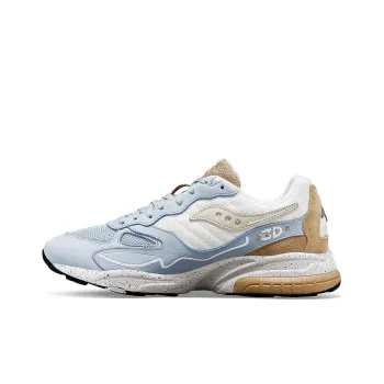 Saucony 3D Grid Hurricane Premium Abrasion Resistant Breathable Cushioning Low Top Running Shoes Men's Blue Brown