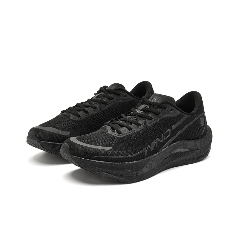 QIAODAN Strong Winds 2.0 PRO Cushioned Slip Resistant Rebound Low Top Marathon Running Shoes Men's Black-2