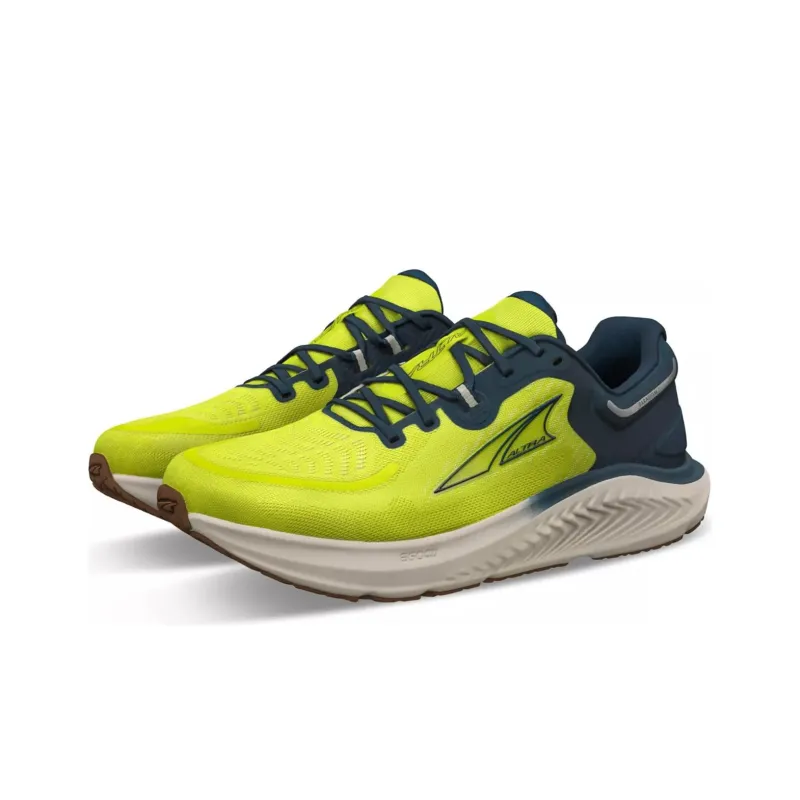 Altra Paradigm 7 Cushioned Slip Resistant Abrasion Resistant Low Top Running Shoes Men's Green Gray Blue-2
