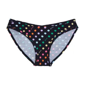 VICTORIA'S SECRET Underpants Women's 1 Pack Black Polka Dot Print