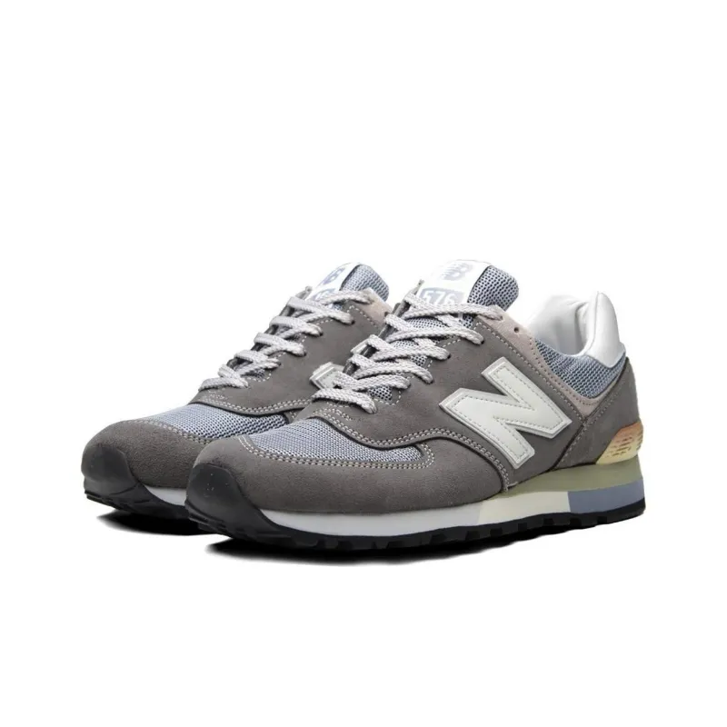 New Balance NB 575 Abrasion Resistant Breathable Low Top Running Shoes Unisex White Gray-2