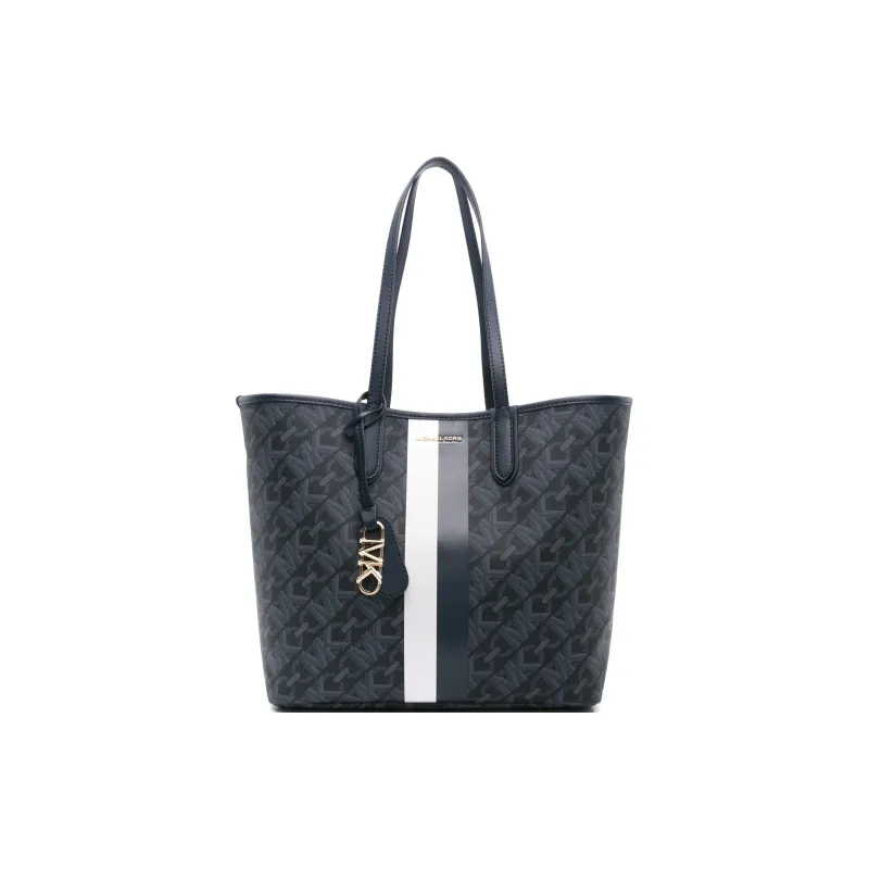 MICHAEL KORS Eliza Series PVC Tote Bag Shopping Bag Combo One Shoulder Handbag Women's Sea Blue-0