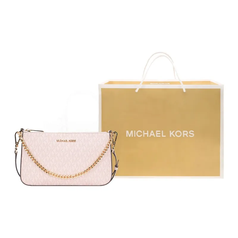 MICHAEL KORS Jet Set Travel Leather Handbag Shoulder Bag Crossbody Bag Medium Size Women's Pink-6