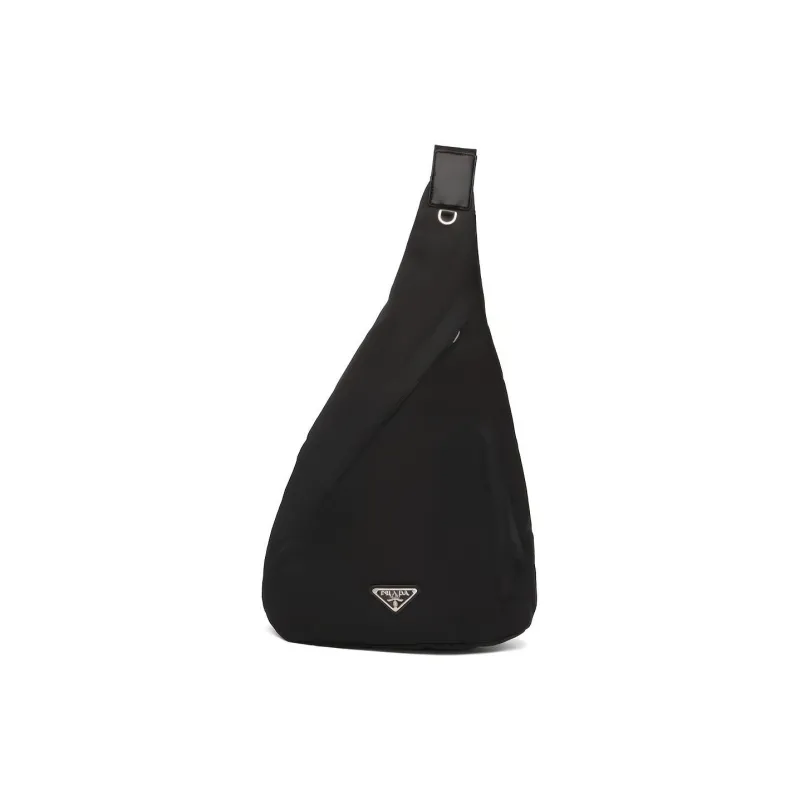 PRADA Recycled Nylon Sling Bag, Shoulder Bag, Crossbody Bag Men's Black-0
