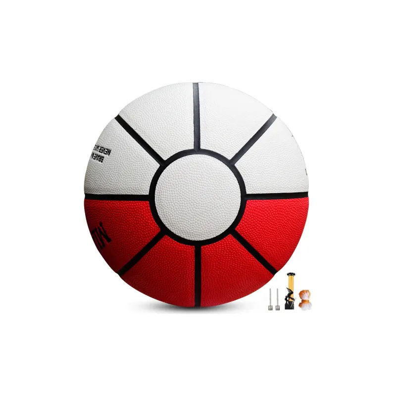 MIAOZUNG PU Basketball Red White Size 7 Training Match-4