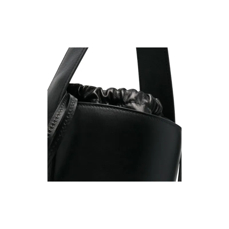 Chloe Smooth Calfskin With Lambskin Bucket Bag, Portable Crossbody Bag, Shoulder Bag Women's Black-3