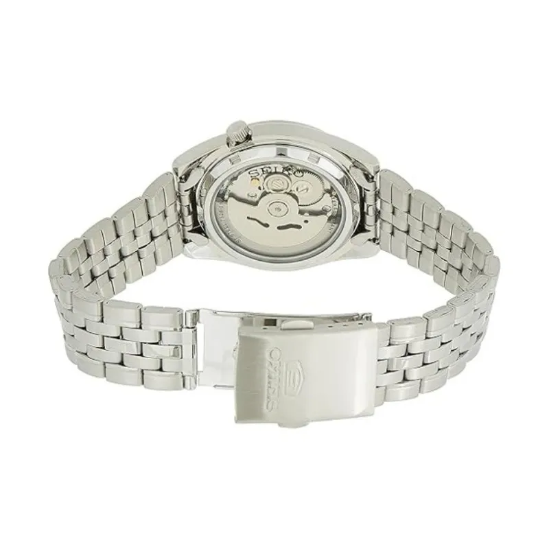 SEIKO Automatic Mechanical Movement Stainless Steel Strap Watch 37mm Men's Watches Blue Dial-3