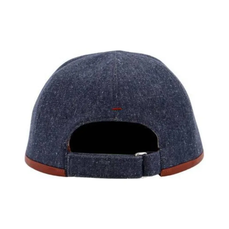 Loro Piana Cotton, Calfskin, Urban Techwear Fabric Baseball Caps Unisex Blue-2