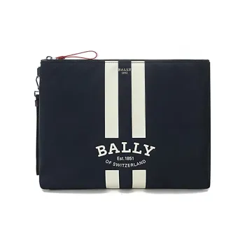 BALLY Fabric Card Holder Coin Purse, Clutch Regular Men's Dark Blue