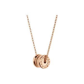 BVLGARI B.Zero1 Series 18K Rose Gold Necklaces Unisex Rose Gold