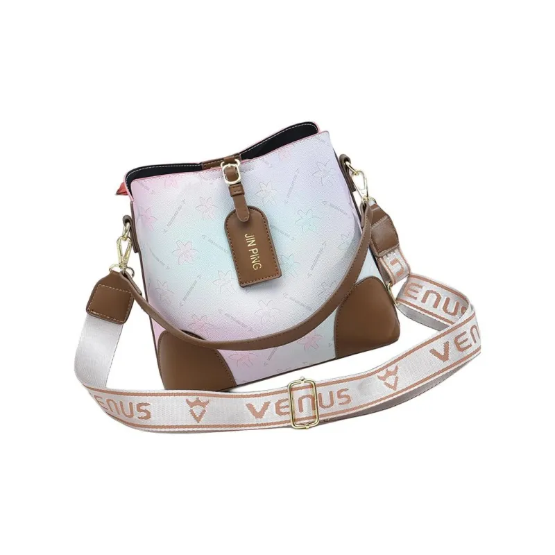 Weymond PU Bucket Bag, Crossbody, One Shoulder Handbag Women's Ecru/Blue/Purple/Pink/Brown/Black-12
