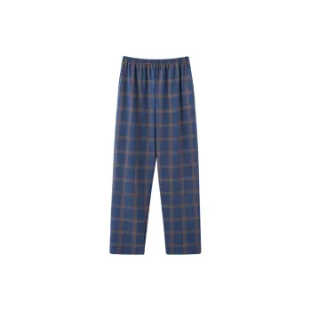 Ordifen Pajama Pants Men's Blue Plaid
