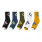 Letter Color Block Crew Socks 5 Pack