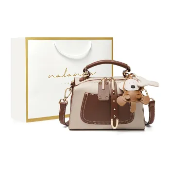 Narandu Handbags White Peach Foam