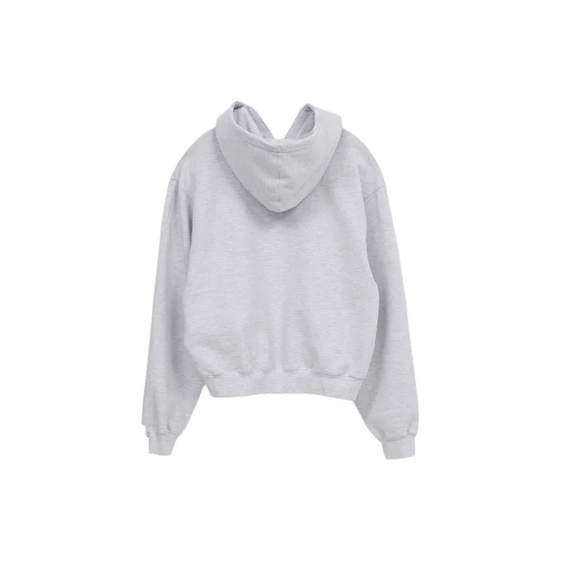 RECTO SS24 LLEGE LOGO DESTROYED HOODIE SWEATSHIRT Sweatshirt Men's Melange Grey/Mixed Color Gray-1