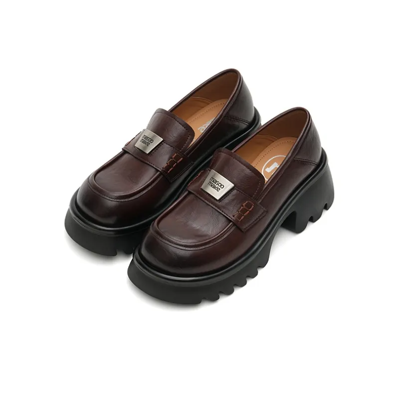 MASOOMAKE Chunky Heel Loafers 6cm Women's-9