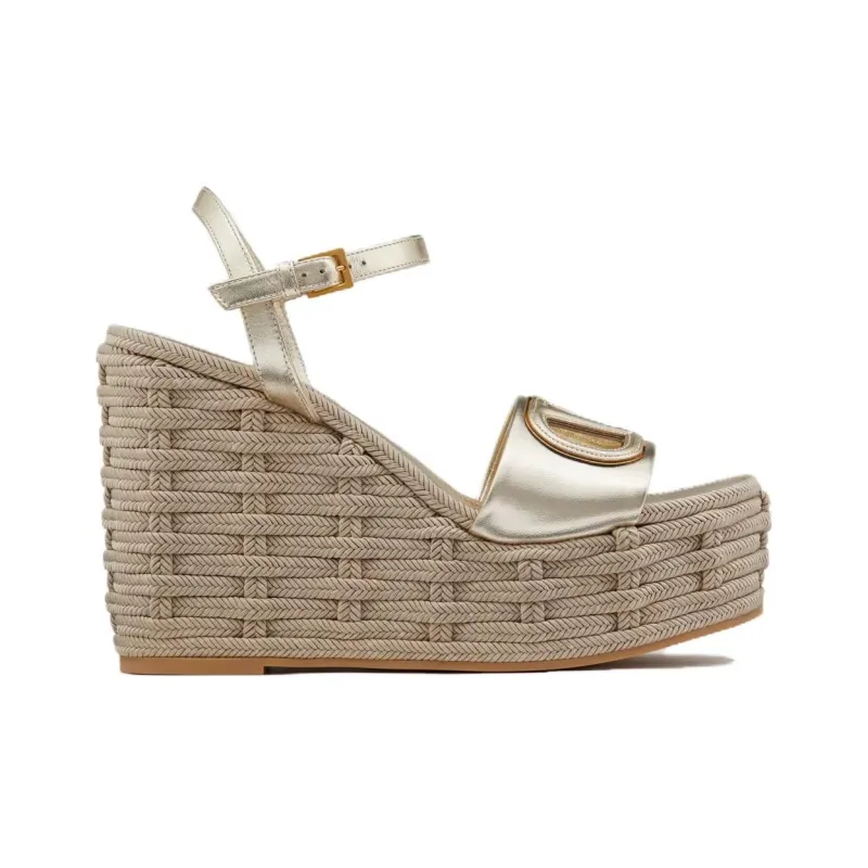 Valentino One Strap Sandals 11cm Women's Gold-1