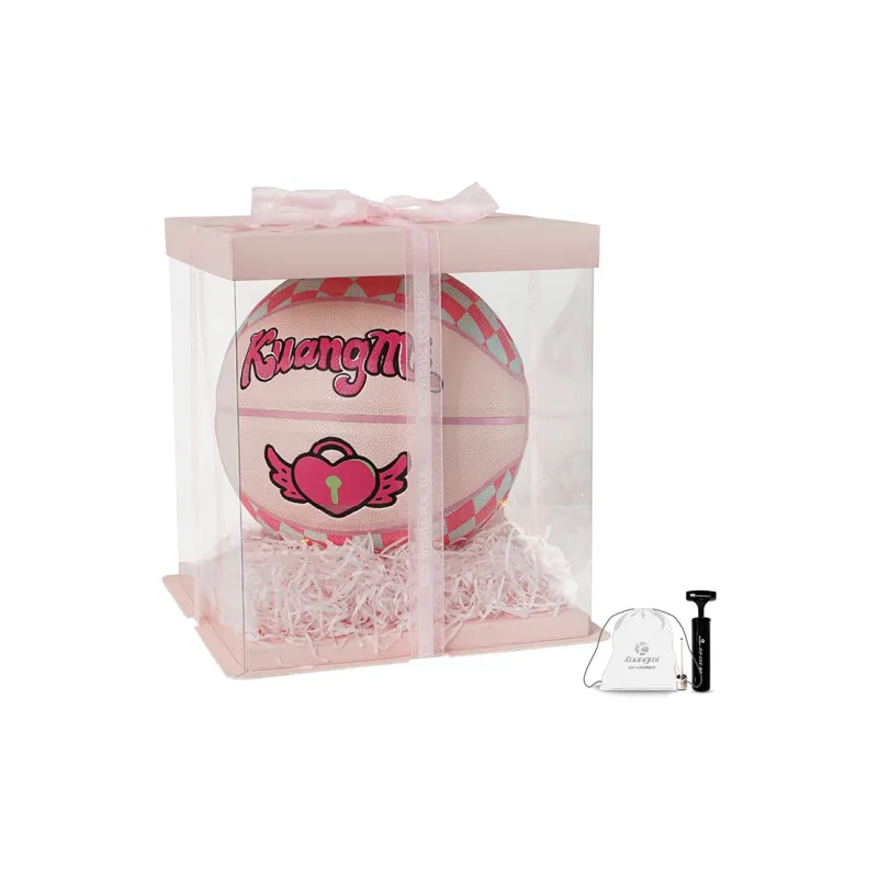 Kuangmi PU Basketball Sweetheart Pink Size 7 Training Unisex-4