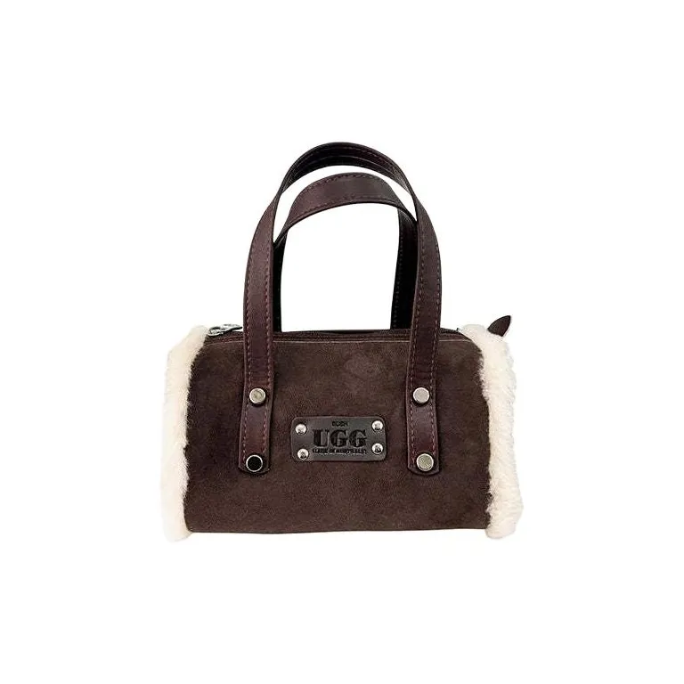 UGG Shearling Shoulder Bags Handbags Small Size Women's Chestnut-0