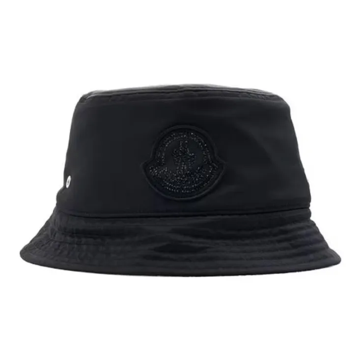 Moncler Polyamide Bucket Hats Unisex Black-1