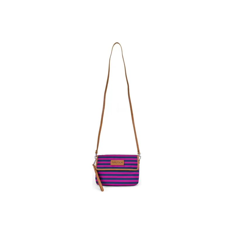 NAUTICA Nylon Clutches Shoulder Bag Crossbody Bag Women's Peacock Fish Grape Color-2