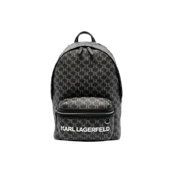 KARL LAGERFELD Polyurethane Backpack Men's Black