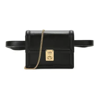 COACH Hutton Cow Leather Fanny Pack Mini Women's Black