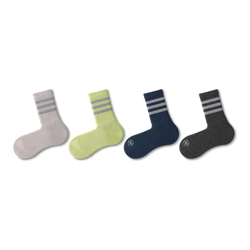 FUGEER Mid-Calf Socks Men's 4 Pack-5