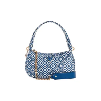 GUESS Raffia Hobo Bag Portable Crossbody Bag Shoulder Bag Women's Blue