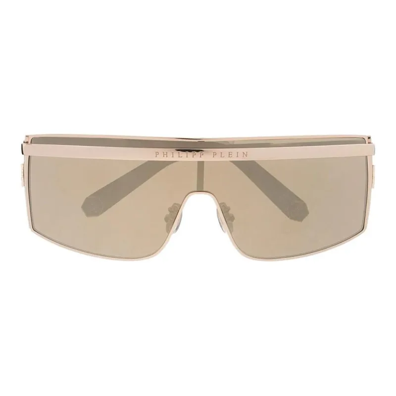 PHILIPP PLEIN Metal Irregular Shape Sunglasses Women's Gold-1